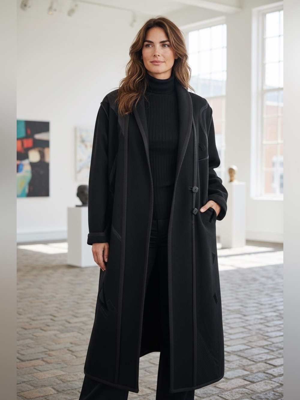 Lynn Murray Vintage Wool Trench Coat Size Large